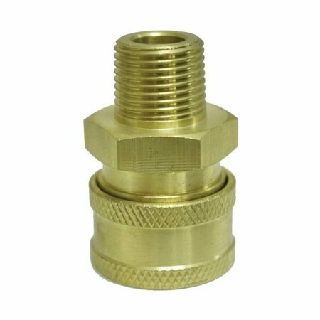 K-T INDUSTRIES Quick Coupler, 3/8 in Connection, MNPT x Quick Connect, Brass 6-7070
